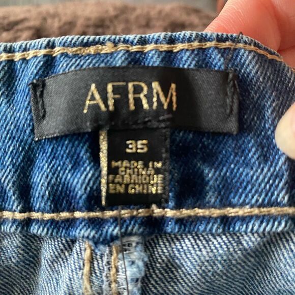 NWOT AFRM | Distressed button fly Plus size Jean Size 35 - Picture 7 of 8